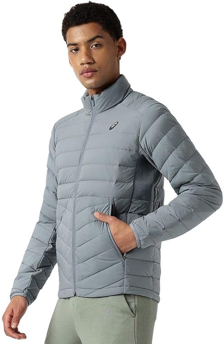ASICS Mens Fjord Grey LIGHTWEIGHT DOWN JACKET - XL (2031E864.400